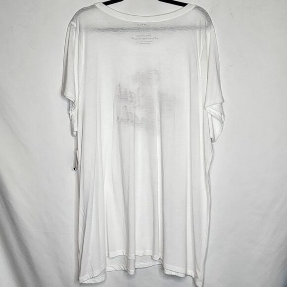 5X 28W Torrid White Classic Fit Tee Per My Last Email Jersey Knit Funny Graphic - Picture 6 of 6